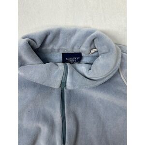 Mervyns Mens Collection Quarter Zip Pullover Velour Sweatshirt‎ Top